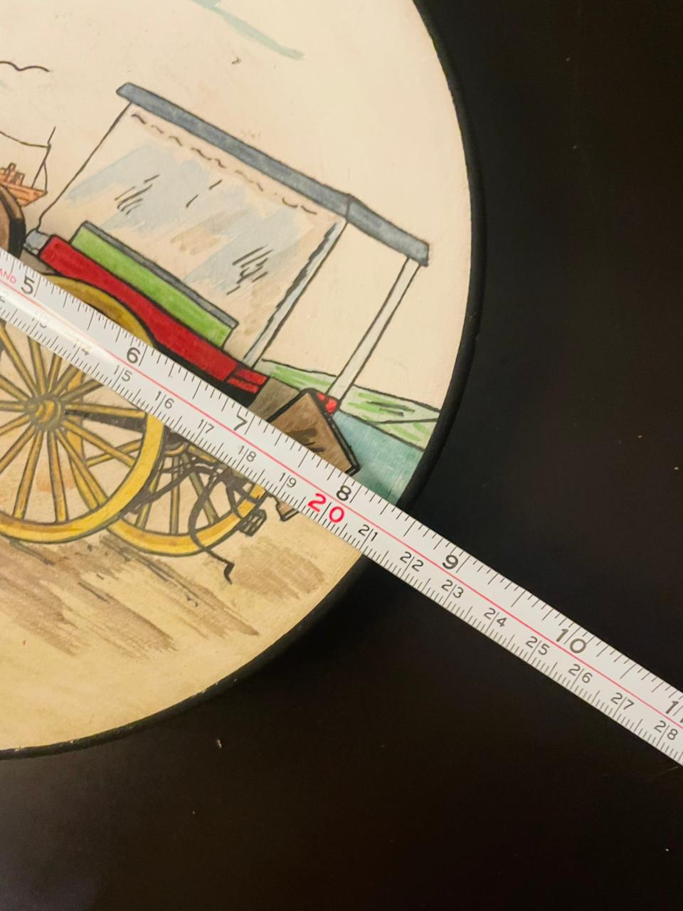 Vintage Algarve Portugal Horse Cart Wall Plate 8"