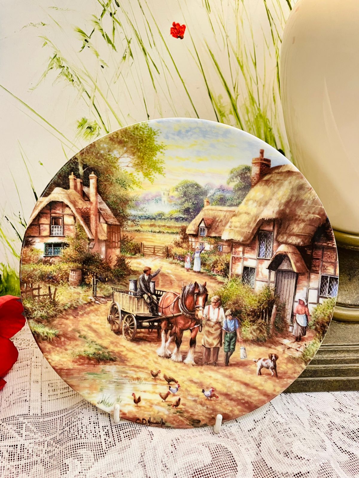 Wedgwood Early Morning Milk Country Days Collector Plate 8 in