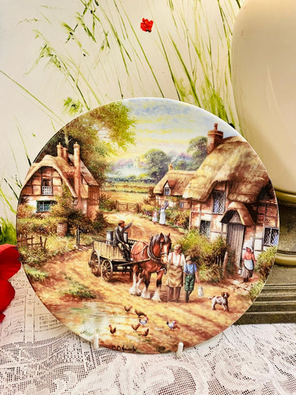 Wedgwood Early Morning Milk Country Days Collector Plate 8 in