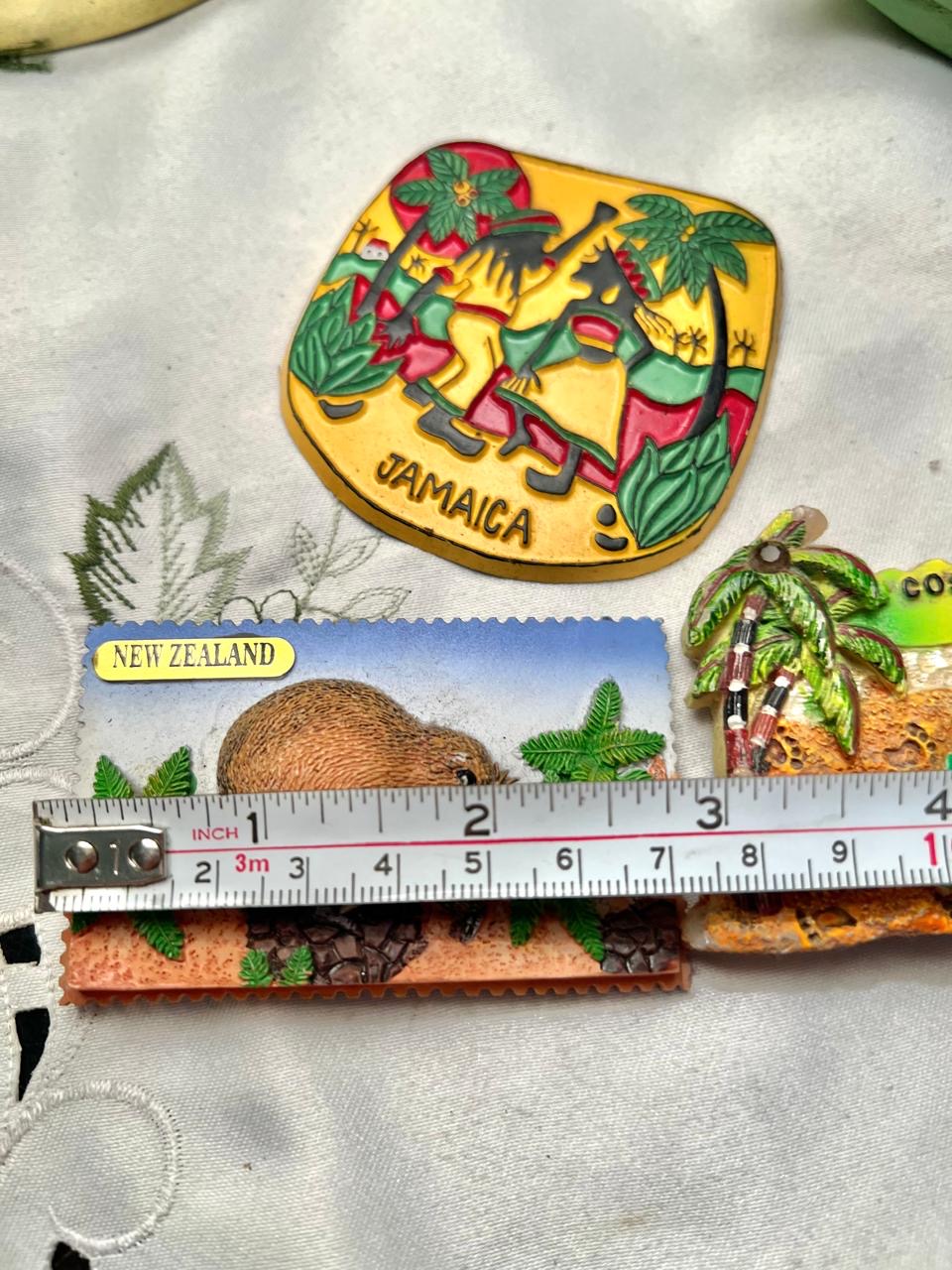 Jamaica, New Zealand & Tropical Island Souvenir Set – 3 Pcs