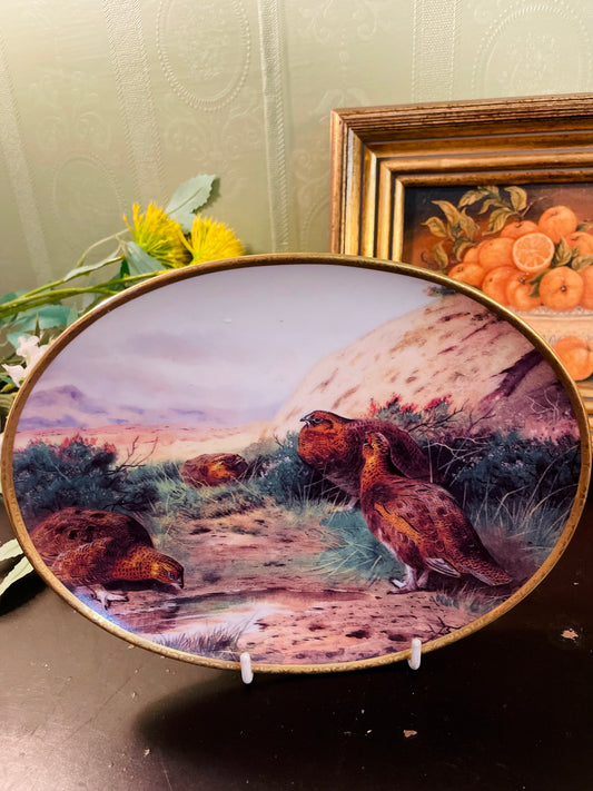 Davenport Red Grouse on the Moors Plate 8 Inch Limited Edition