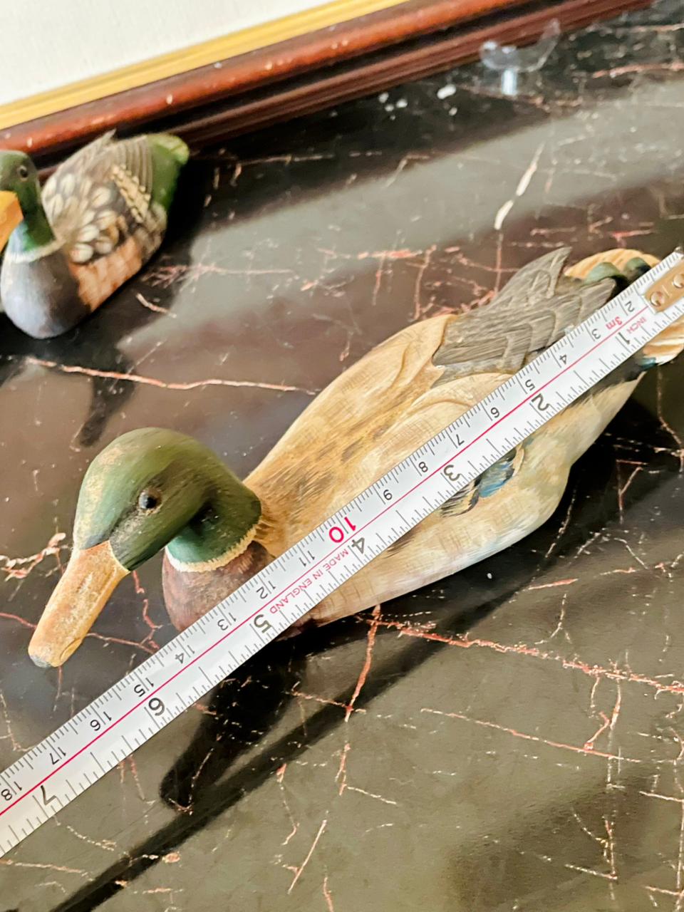 Set of 3 Vintage Hand-Carved ceramic Ducks – Painted Collectible Figurines