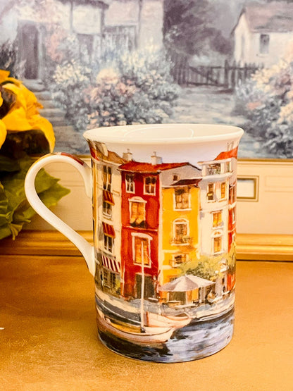 San Remo Fine Bone China Vintage Harbour Mug