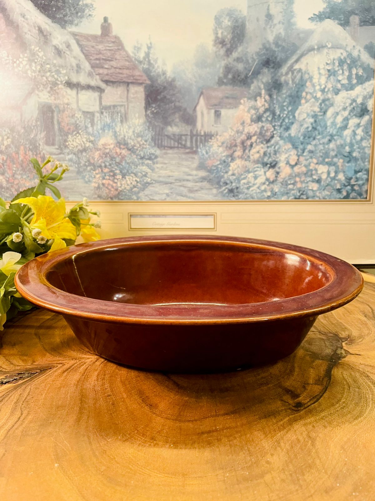 Vintage Johnson Bros Brown Oval Serving Dish England