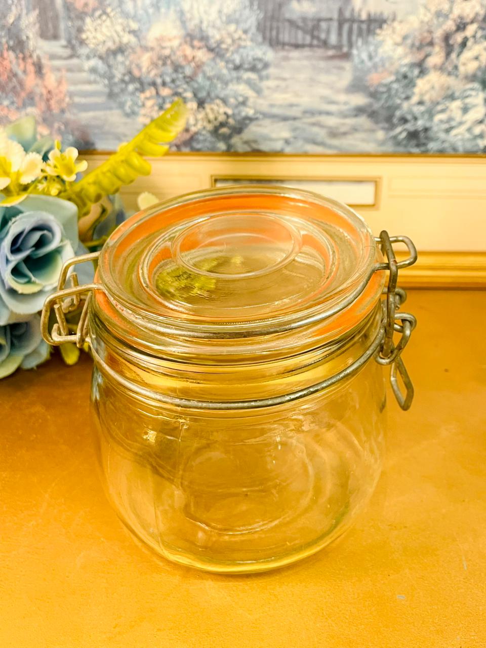 Mini Airtight Glass Jar Clip Lock Small Storage Container
