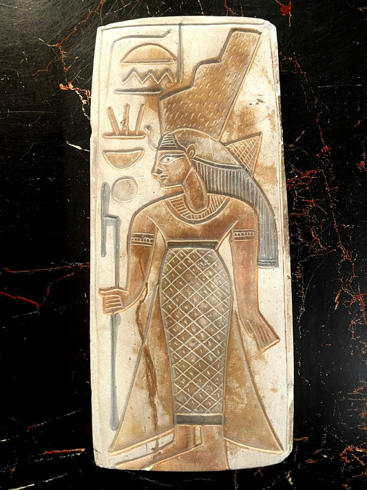 Vintage Egyptian Wall Plaque – Pharaoh Relief Art Decor