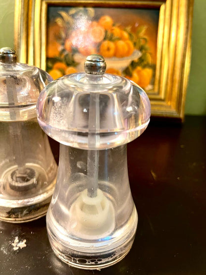 Vintage Acrylic Salt & Pepper Grinder Set 5 Inch – Set of 2