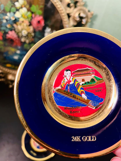 Wonderful Korea 24K Gold Mini Decorative Plates – Set of 3