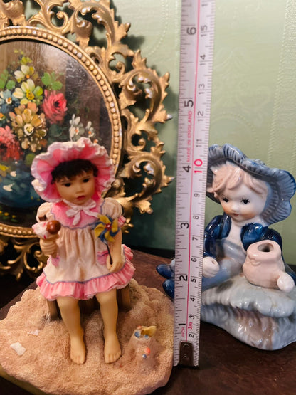 Vintage Children Figurine Collection 4 Inch Cottage Decor