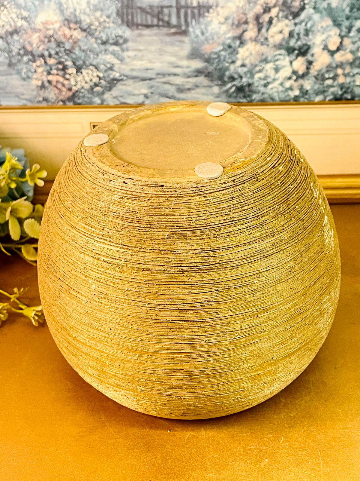 Rustic Textured Ceramic Planter Pot Earth Tone Large
