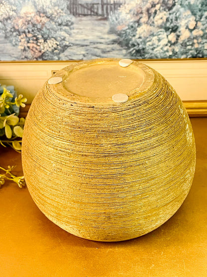 Rustic Textured Ceramic Planter Pot Earth Tone Large