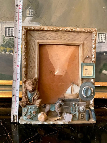 Vintage Toy Chest Photo Frame – Resin Collectible (England)