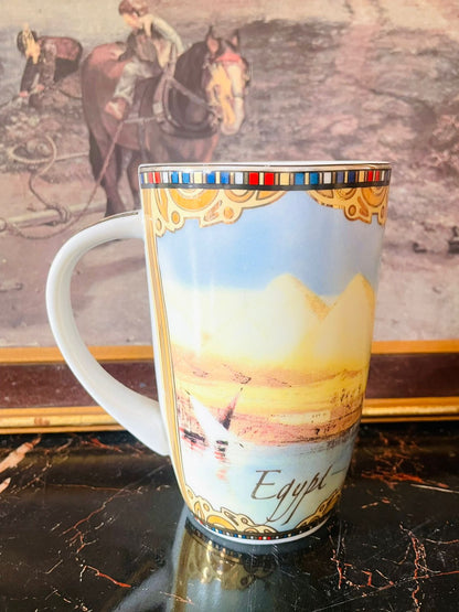 (Egypt Pyramids Mug) – FM Fathi Mahmoud Ceramic Souvenir Cup