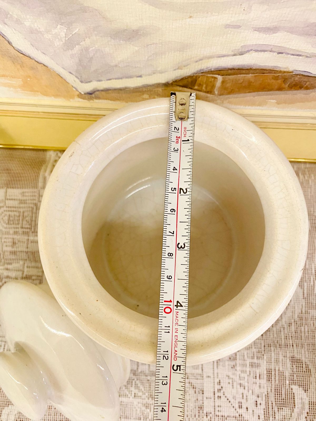 Vintage White Ceramic Coffee & Tea Storage Jars – Set of 2