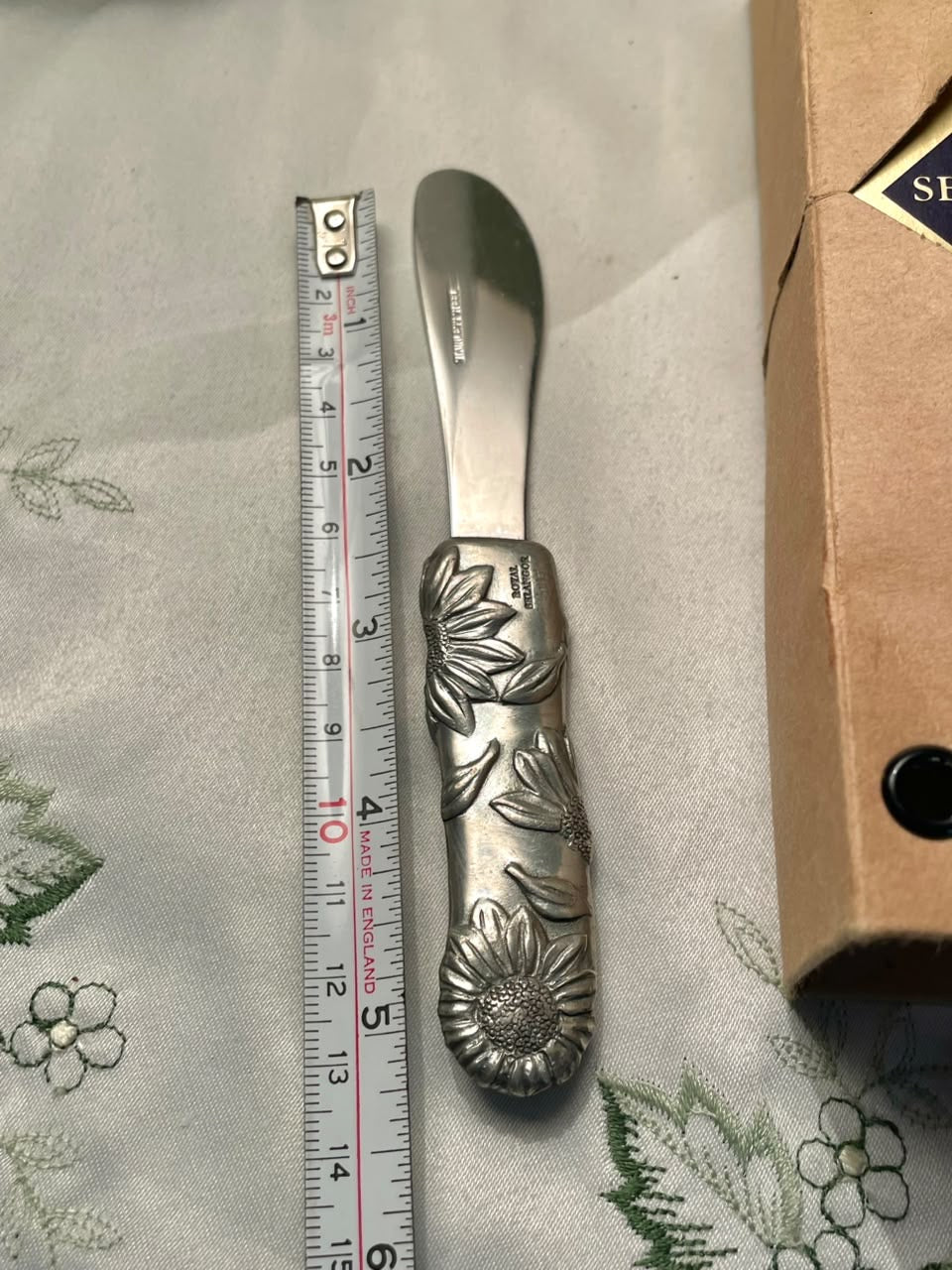 Royal Selangor Pewter Floral Butter Spreader Approx. 13 cm