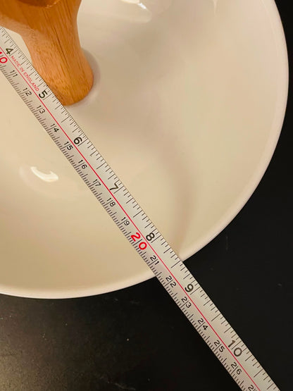 Modern Fruit Bowl with Bamboo Banana Holder 8.5 Inch