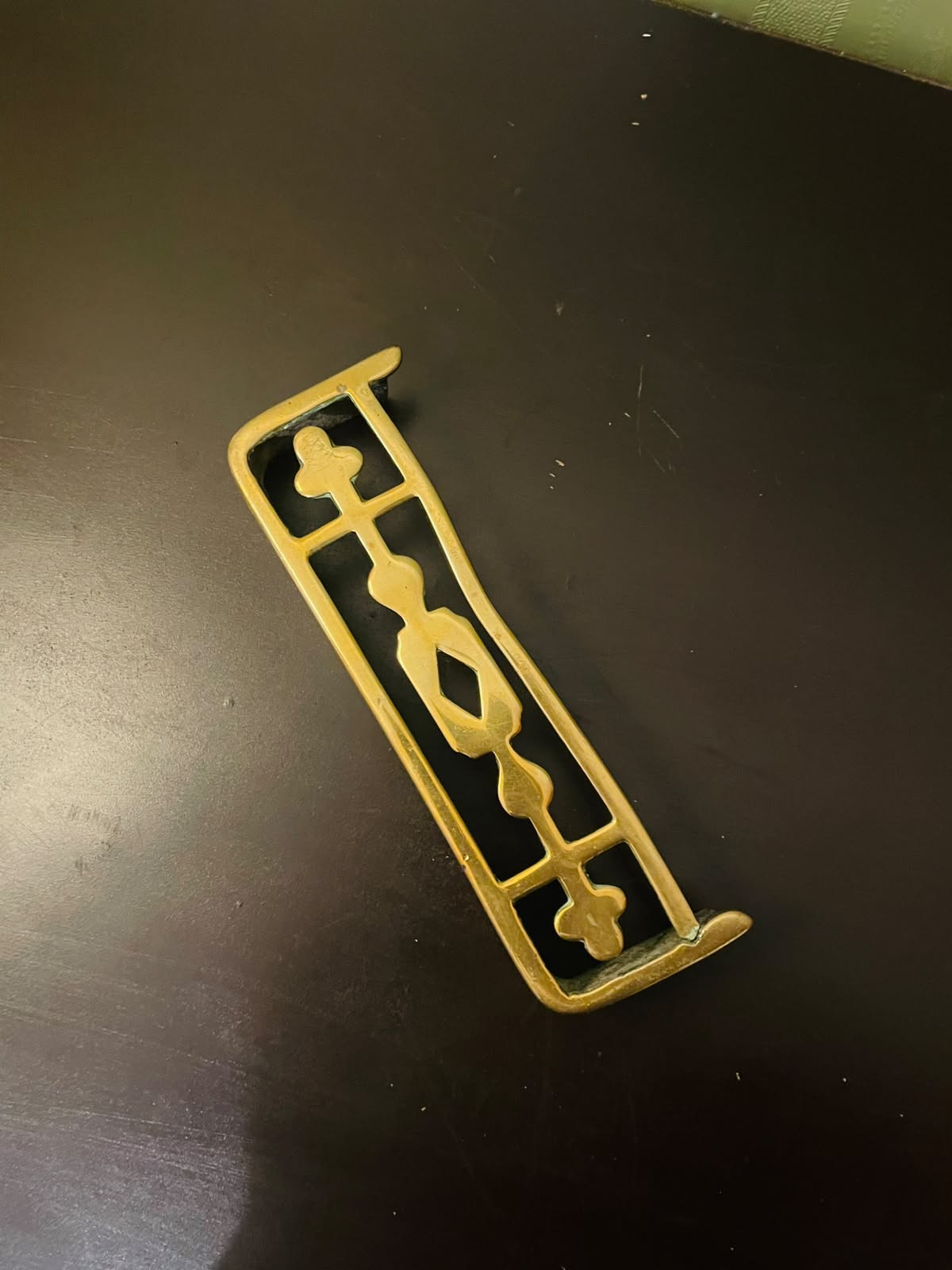 Vintage Brass Fireplace Fender Mantel Hearth Guard Set of 2