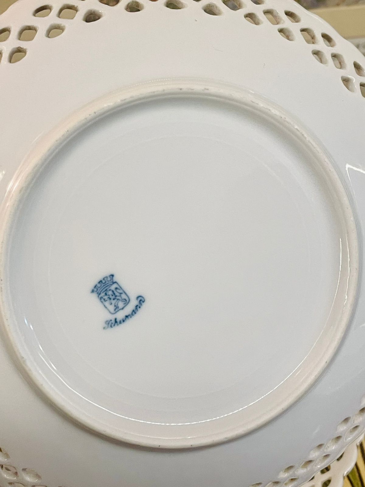 Set of 2 Decorative Plates, Cutwork, Thun Germany Pierced Lace Fruit Plates