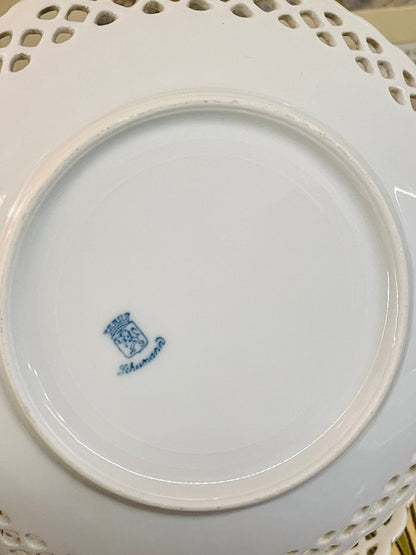 Set of 2 Decorative Plates, Cutwork, Thun Germany Pierced Lace Fruit Plates