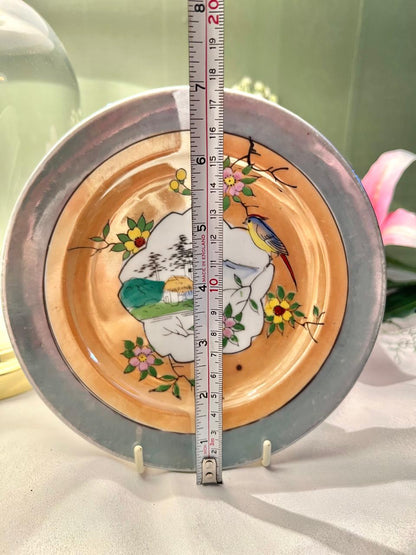 Bird & Floral Scenic Decorative Wall Plate – 7 Inch