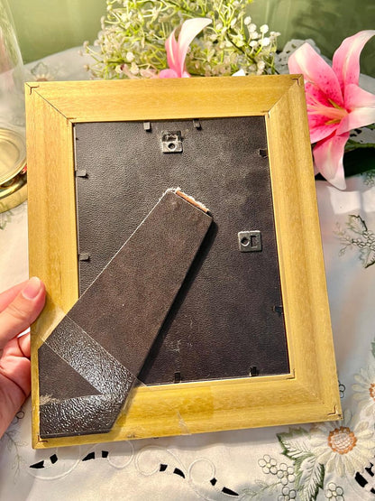 Child Portrait Framed Photograph in Gold & Wood-Tone Frame 11"