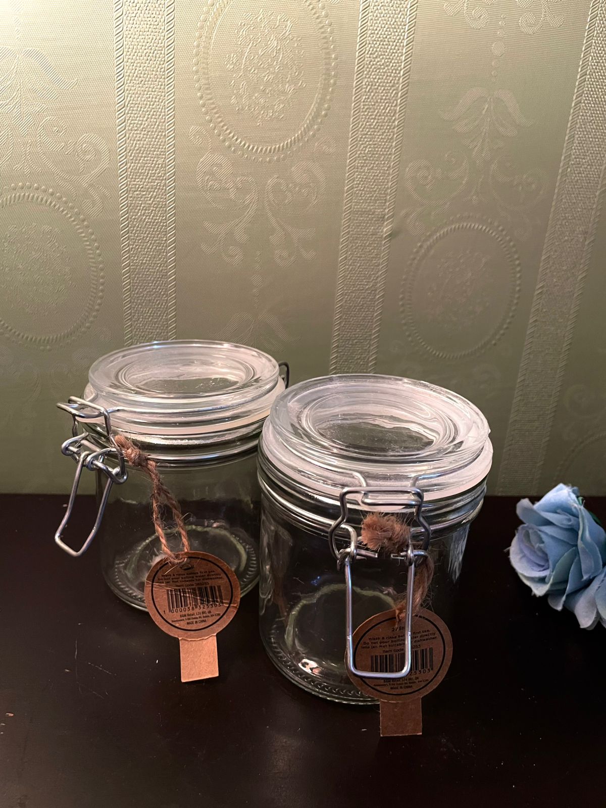 Glass Clip Top Storage Jars Set of 2 – 4 Inch