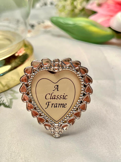 Silver-Tone Heart Photo Frame 2.5"