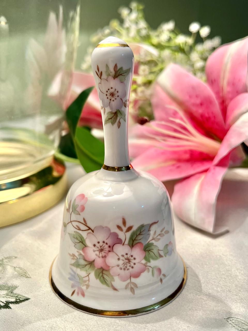 Queensway Clementia Fine Bone China Floral Bell 4.5"