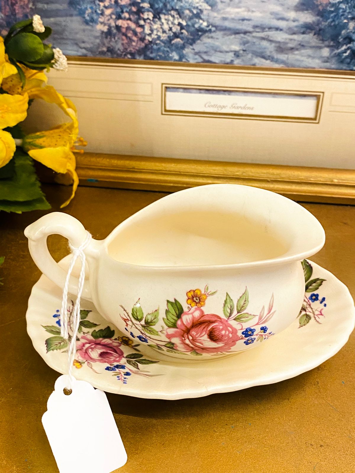 Vintage Rosevale Pottery Floral Set