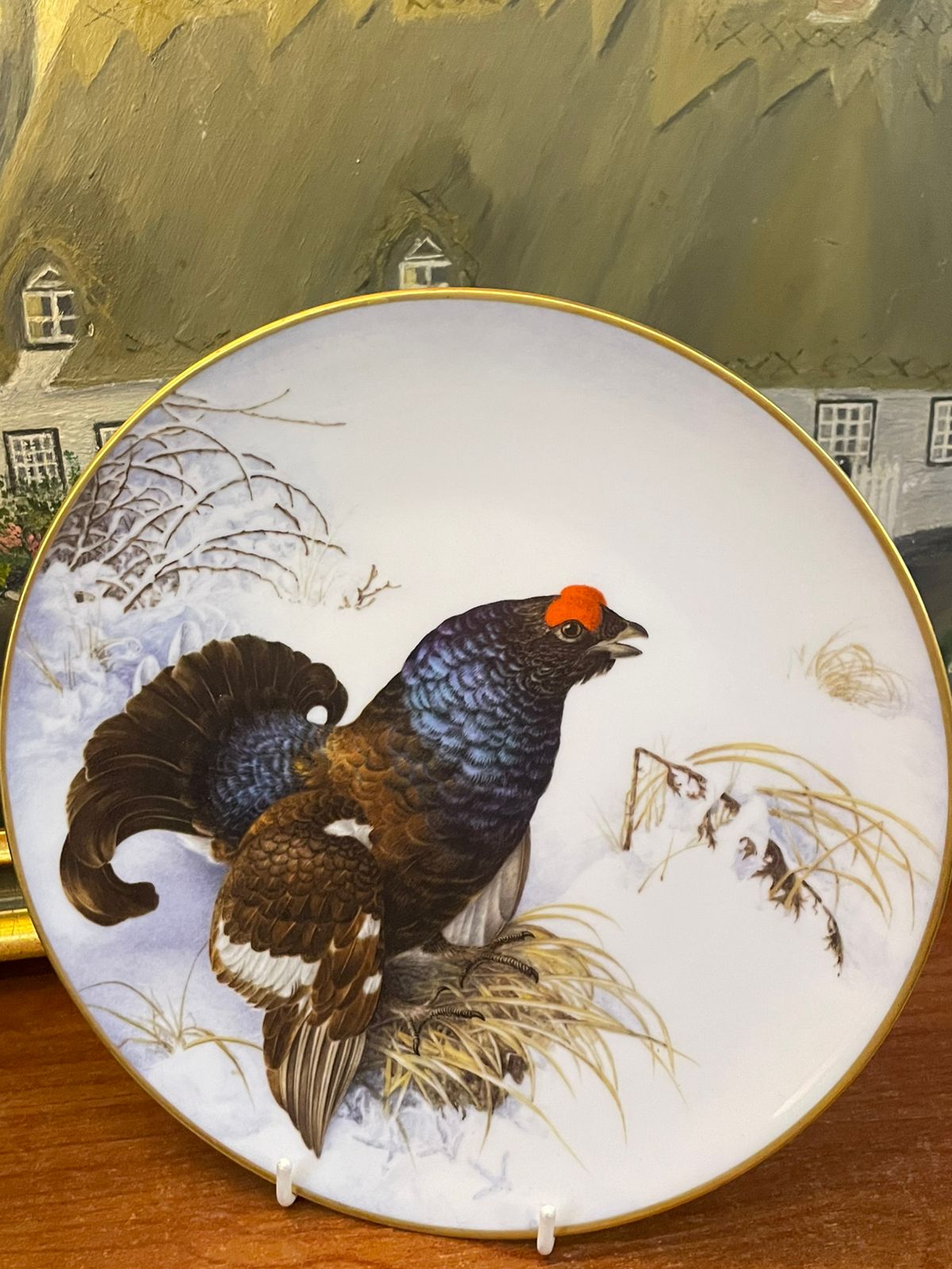1984 Limited First Edition “Black Grouse” Plate | 9" | Buehler Collector Series