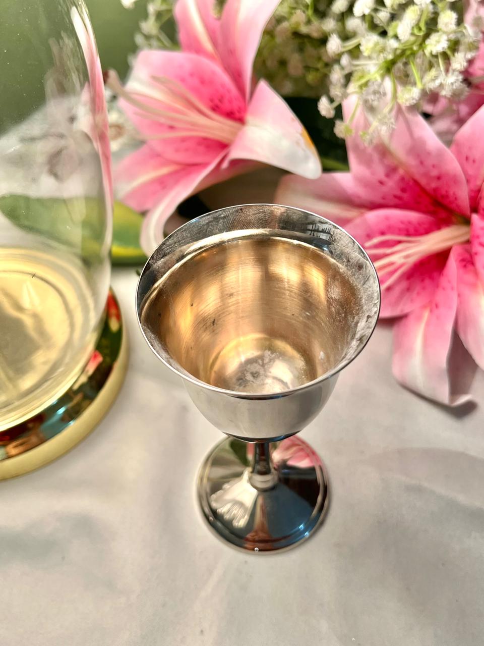 Vintage Silver Metal Goblet Approx. 14cm