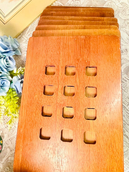 Handcrafted Wooden Coaster Set – Natural Wood Trivets