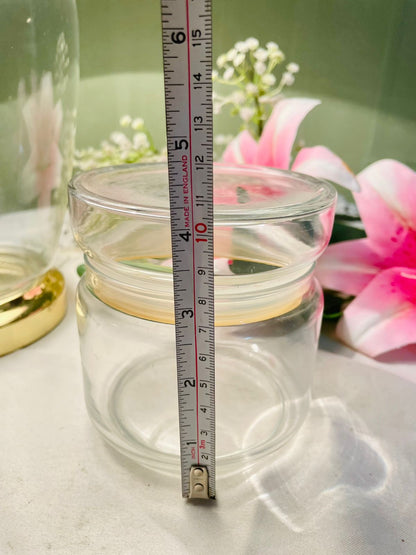 Clear Crystal Storage Jar with Lid 4.5 in