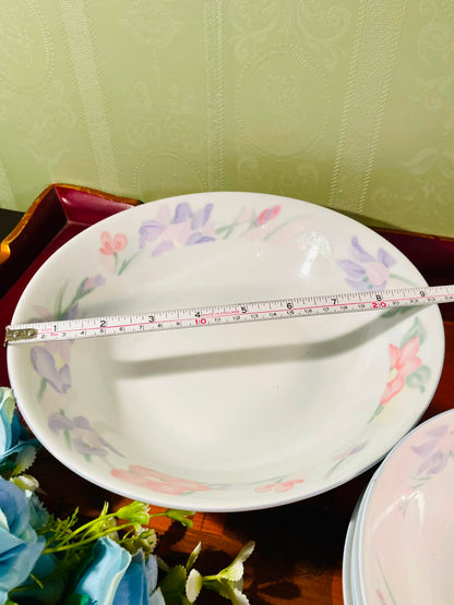 Pastel Floral Serving Bowl Set – 5 Pieces