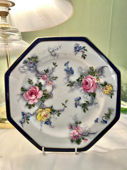 Royal Hampton Ware Floral Octagonal Wall Plate 23cm