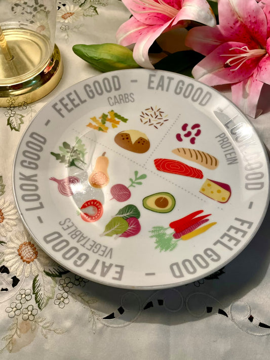 Homestore Porcelain Eat Good Dinner Plate 10.5 in