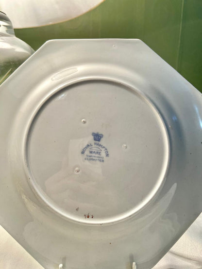 Royal Hampton Ware Floral Octagonal Wall Plate 23cm
