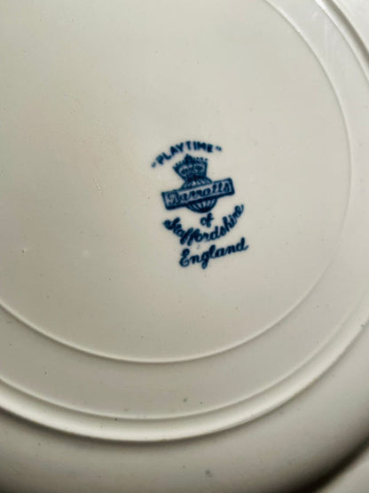 White & Blue “Avon Cottage” decor Plate – Staffordshire England