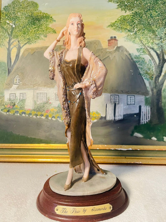 Victorian Lady Figurine by Lareaux – Elegant Vintage Sculpture, Stoneware