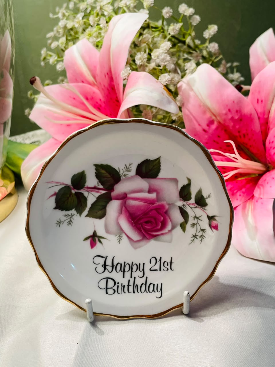 Heritage Regency 21st Birthday Bone China Plate Approx. 10 cm