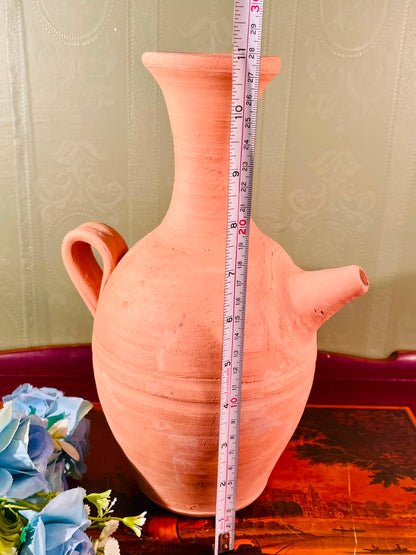 Terracotta Pottery Pitcher Vase – 11 Inch