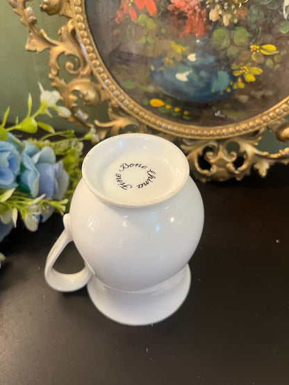 Classic White Fine Bone China Mug with Gold Trim