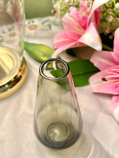 Smoky Crystal Bud Vase – Approx. 6 Inch
