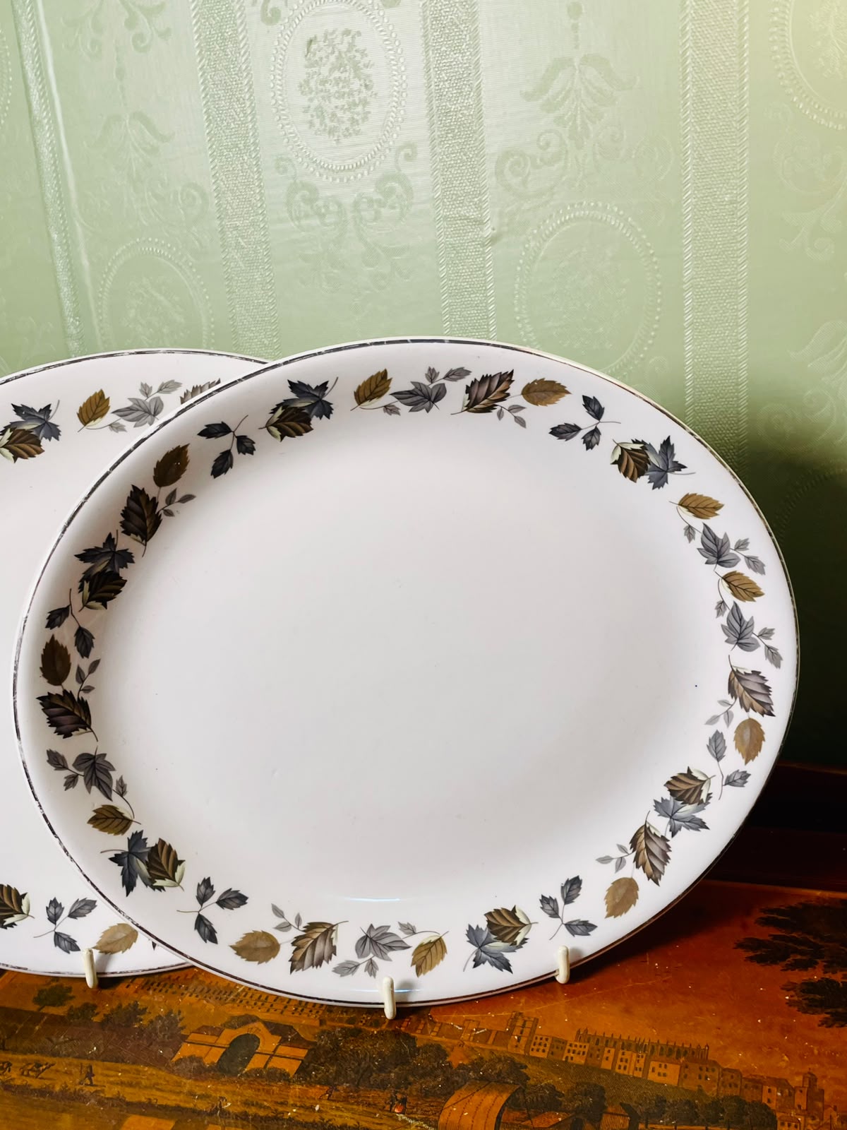 Myott Springwood Ironstone Autumn Leaf Serving Platers 10.5" – 2pc