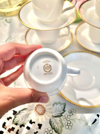 Minton Horizon H5253 Bone China 6 Persons Cup & Saucer Set