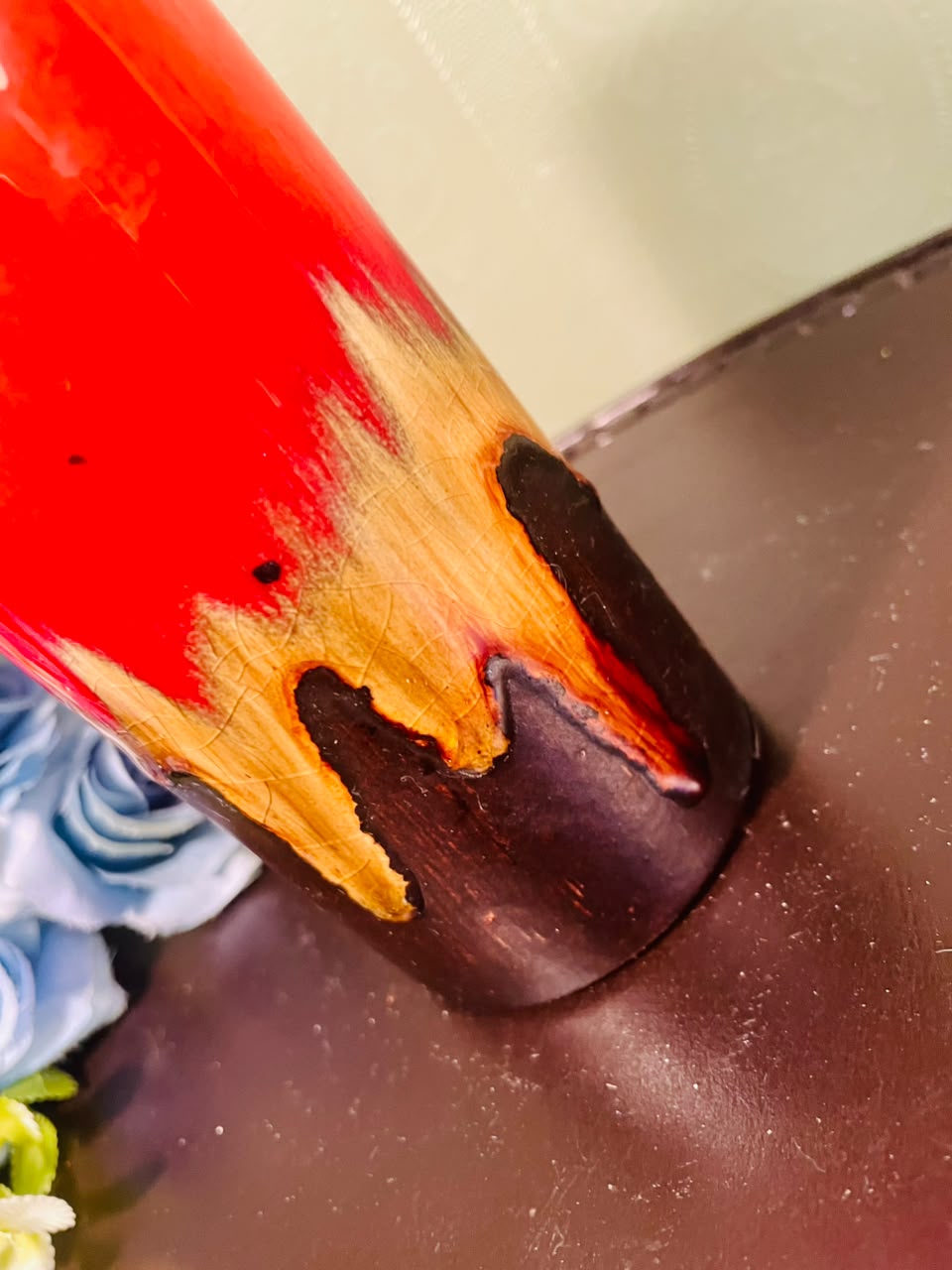 Vintage West German Ceramic Lava Glaze Floor Vase – 6 Inch