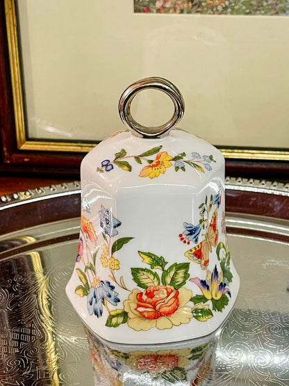 Aynsley Bell, Cottage Garden Bell, Bone China Collectible, Vintage China Bell, English Bone China, Aynsley Cottage Garden, Floral China Decor, Collectible Bell, Made in England China