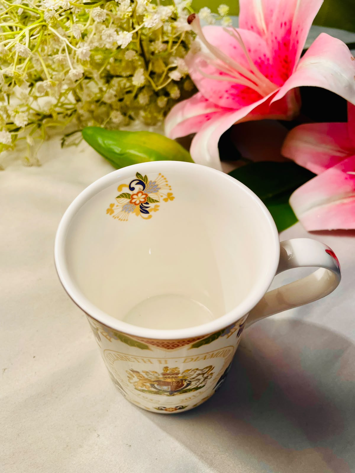 Royal Worcester Queen Elizabeth II Diamond Jubilee Mug – 4 Inch