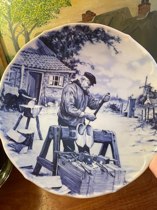 1984 Ter Steege Delft Blauw Plate | Hand Decorated Holland