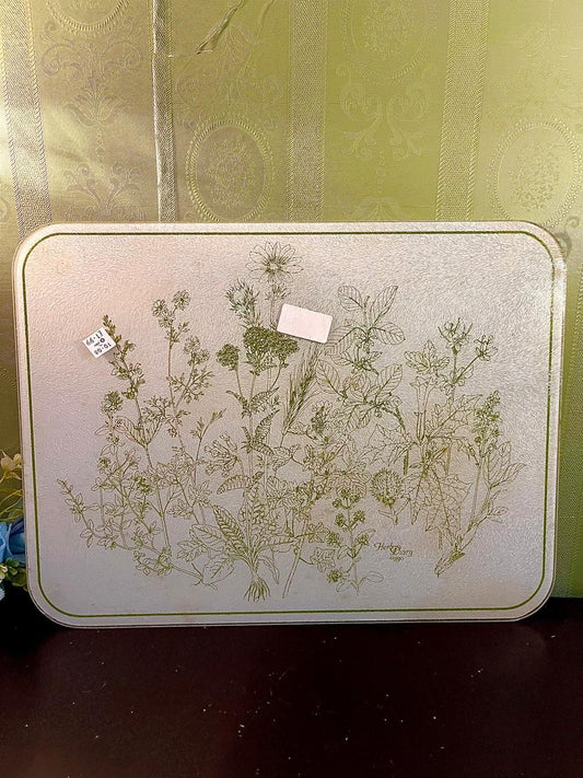 Herb Garden Cutting Board 12 Inch Cottagecore Art